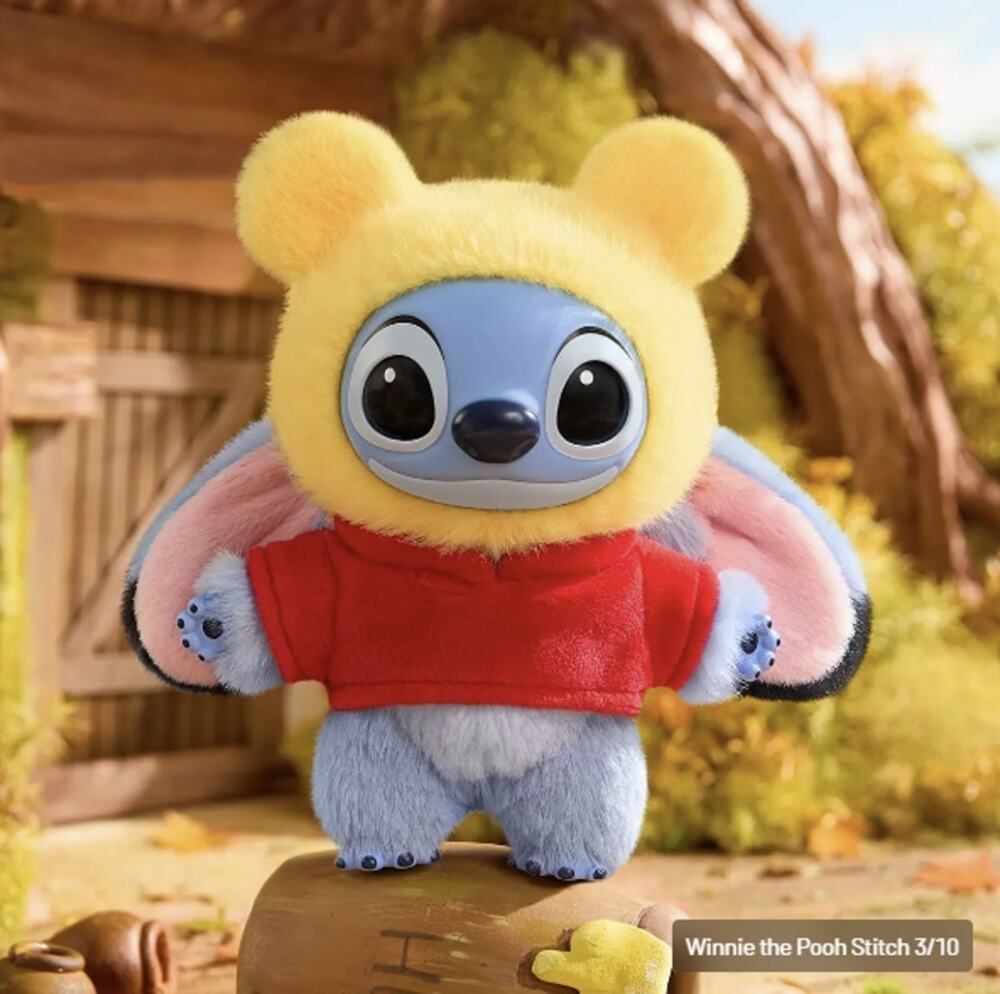 Pop Mart x Disney Stitch Adventure Winnie-the-Pooh Plush Bag Charm, New
